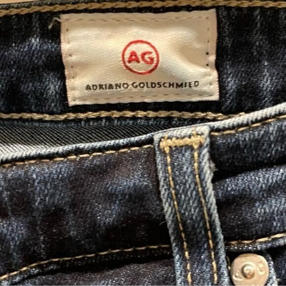 AG Adriano Goldschmied Women's Size 31x29 B-Type Straight Leg Dark Blue Denim J - Picture 2 of 12